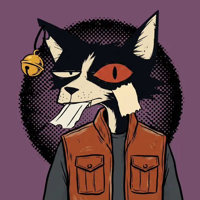 Broker #1584, a screenprinted alley cat.