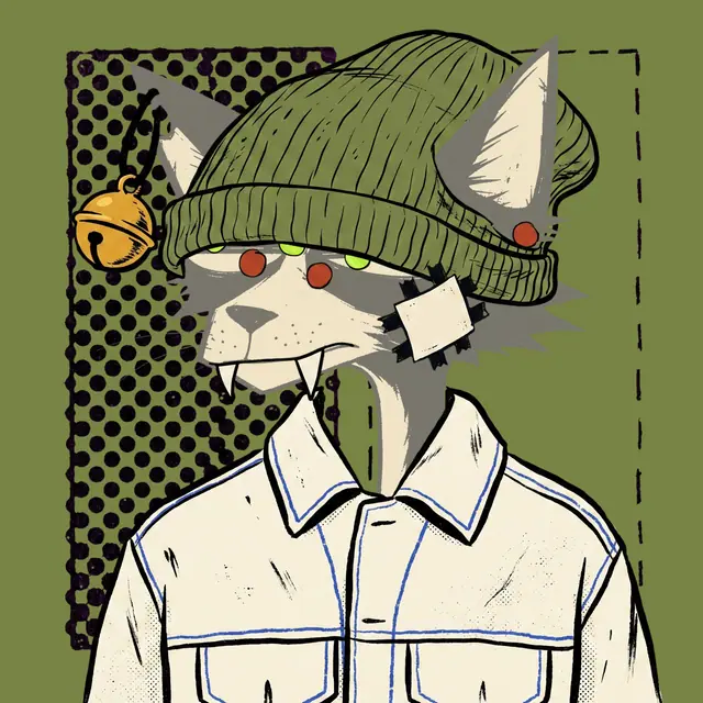 Broker #1590, a screenprinted alley cat.