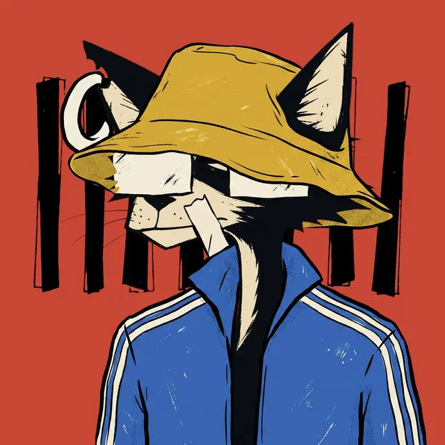 Broker #1595, a screenprinted alley cat.