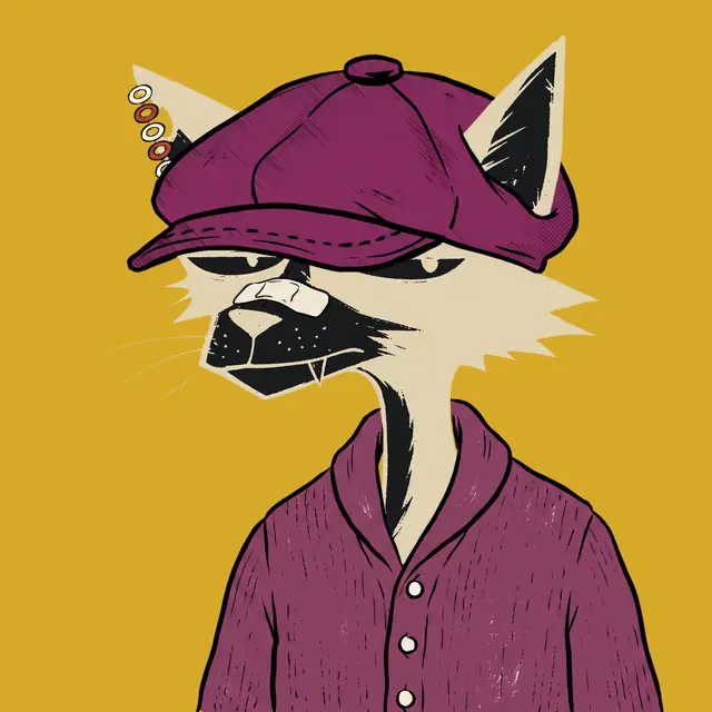 Broker #1596, a screenprinted alley cat.