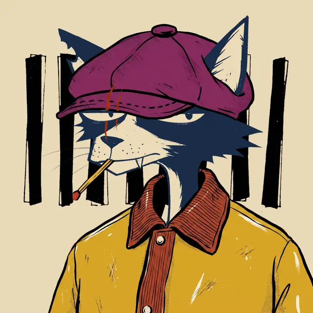 Broker #1601, a screenprinted alley cat.
