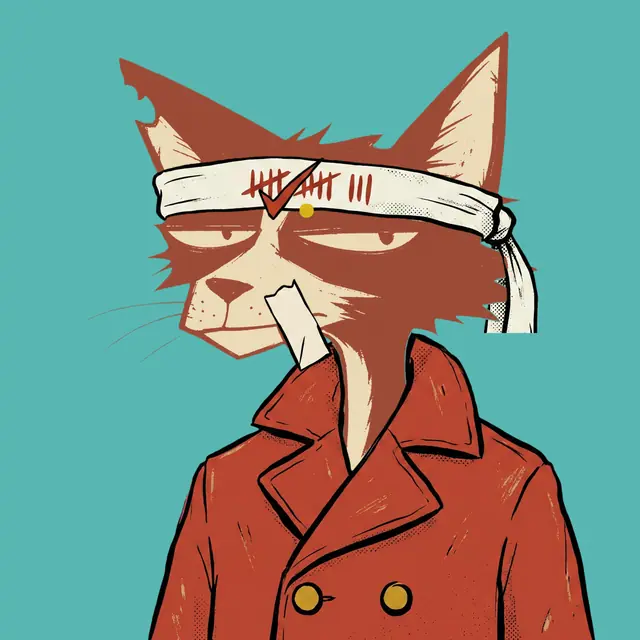 Broker #1603, a screenprinted alley cat.