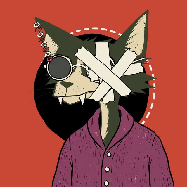 Broker #1625, a screenprinted alley cat.