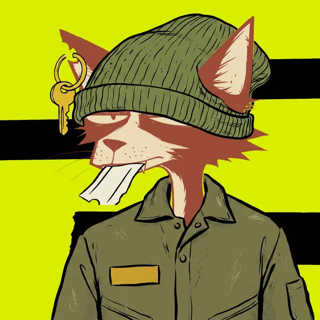 Broker #1626, a screenprinted alley cat.