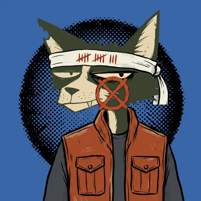 Broker #1627, a screenprinted alley cat.