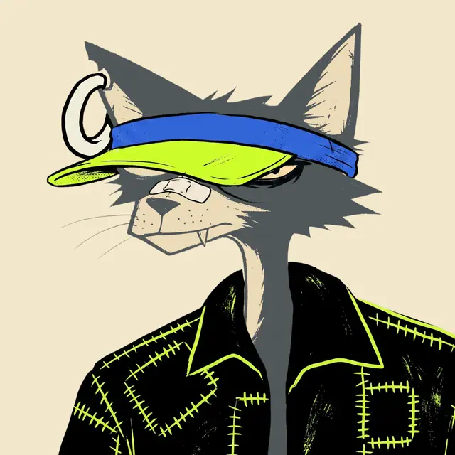 Broker #1634, a screenprinted alley cat.