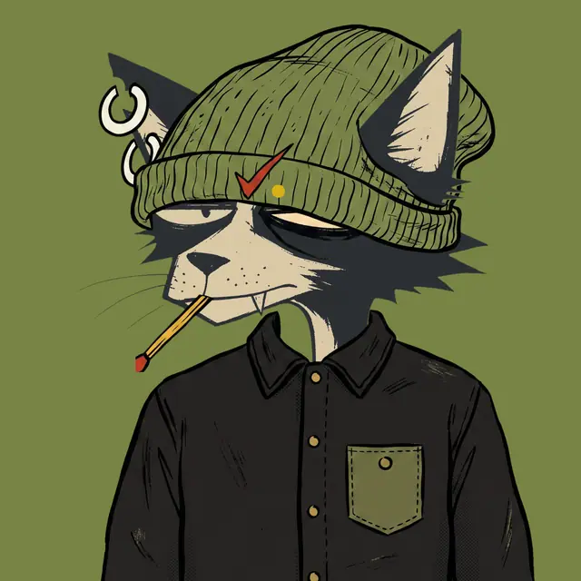 Broker #1639, a screenprinted alley cat.