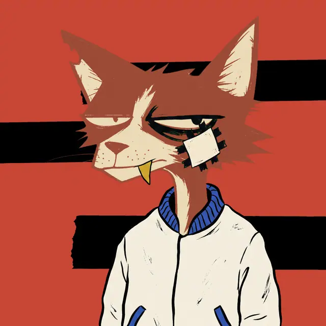 Broker #1641, a screenprinted alley cat.