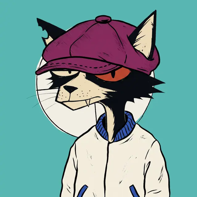 Broker #1642, a screenprinted alley cat.