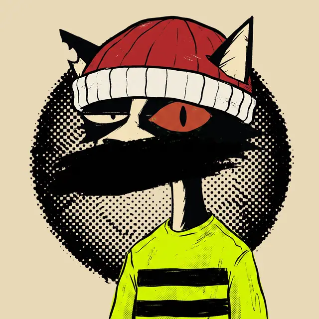 Broker #1643, a screenprinted alley cat.