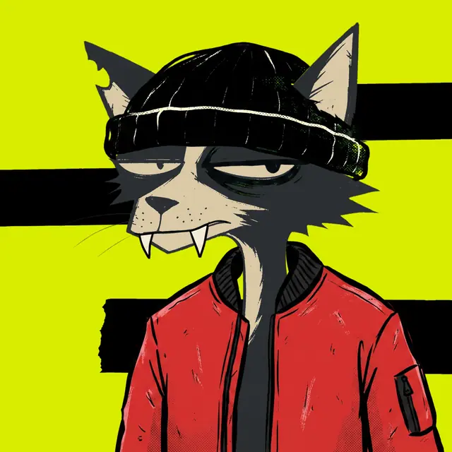 Broker #1649, a screenprinted alley cat.