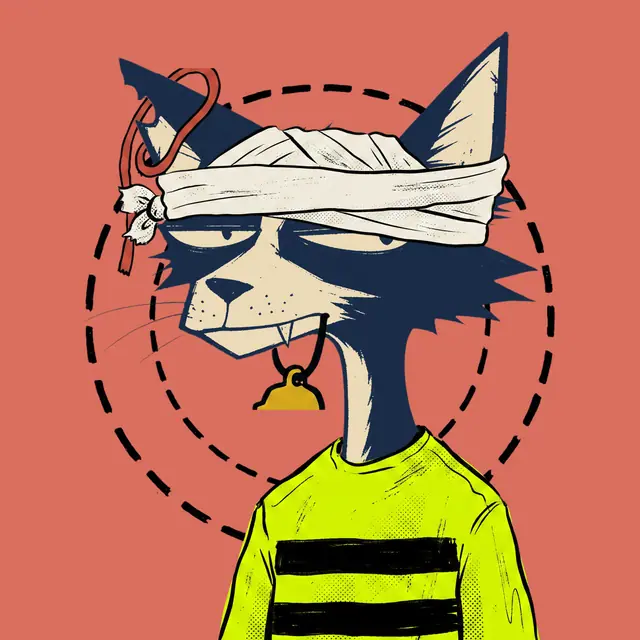 Broker #1654, a screenprinted alley cat.