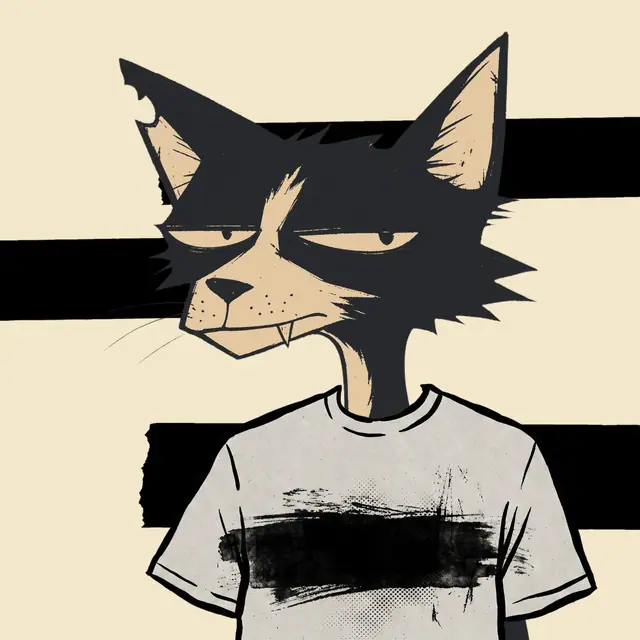 Broker #1658, a screenprinted alley cat.