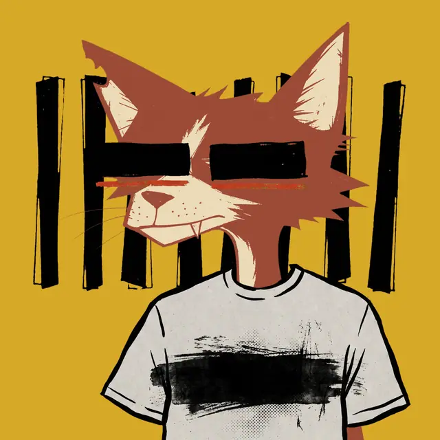 Broker #0166, a screenprinted alley cat.