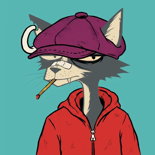 Broker #1663, a screenprinted alley cat.
