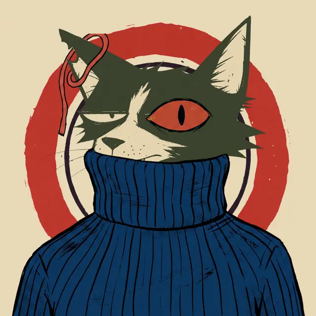 Broker #1668, a screenprinted alley cat.