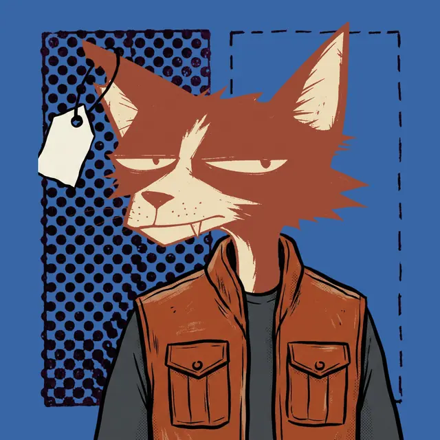 Broker #0168, a screenprinted alley cat.