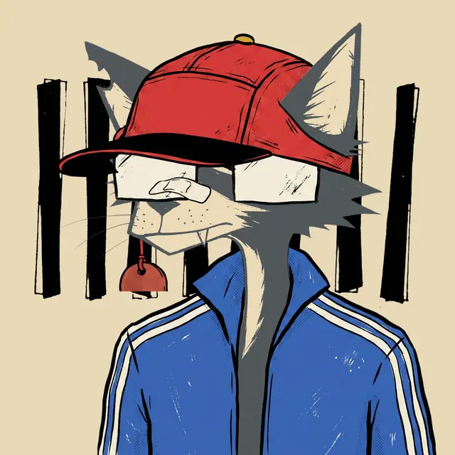 Broker #1687, a screenprinted alley cat.