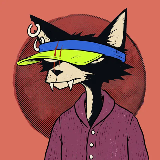 Broker #1688, a screenprinted alley cat.