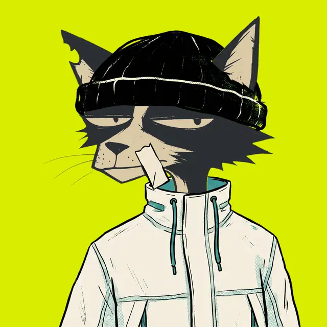 Broker #1698, a screenprinted alley cat.