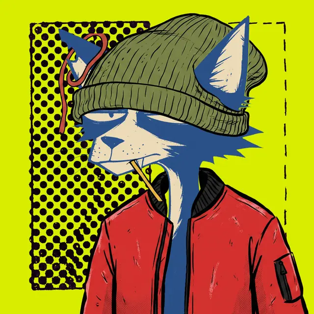 Broker #0017, a screenprinted alley cat.