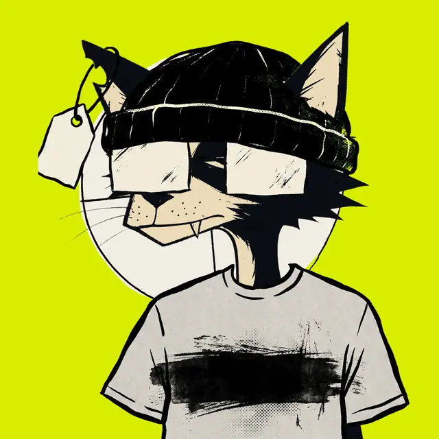 Broker #0170, a screenprinted alley cat.