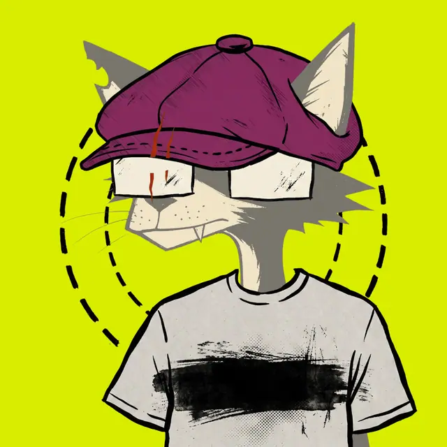 Broker #0171, a screenprinted alley cat.