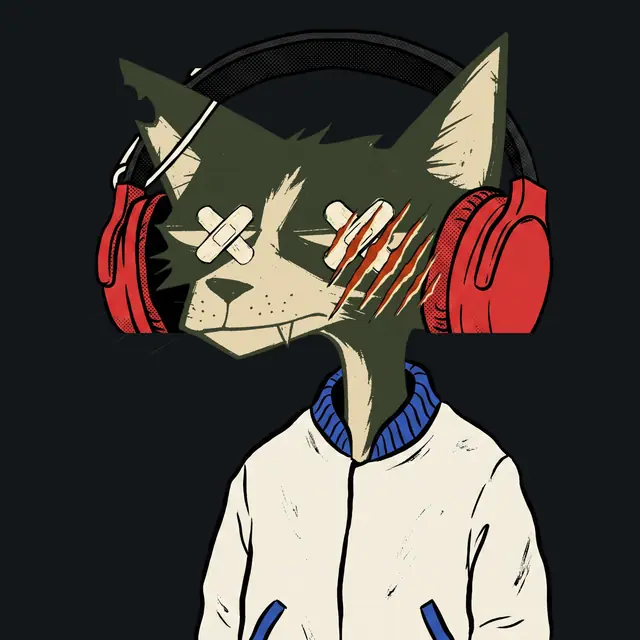 Broker #1711, a screenprinted alley cat.