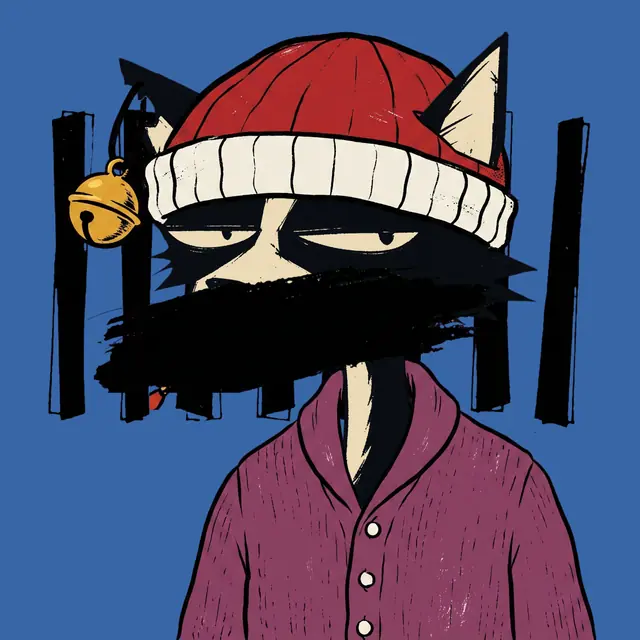 Broker #1717, a screenprinted alley cat.