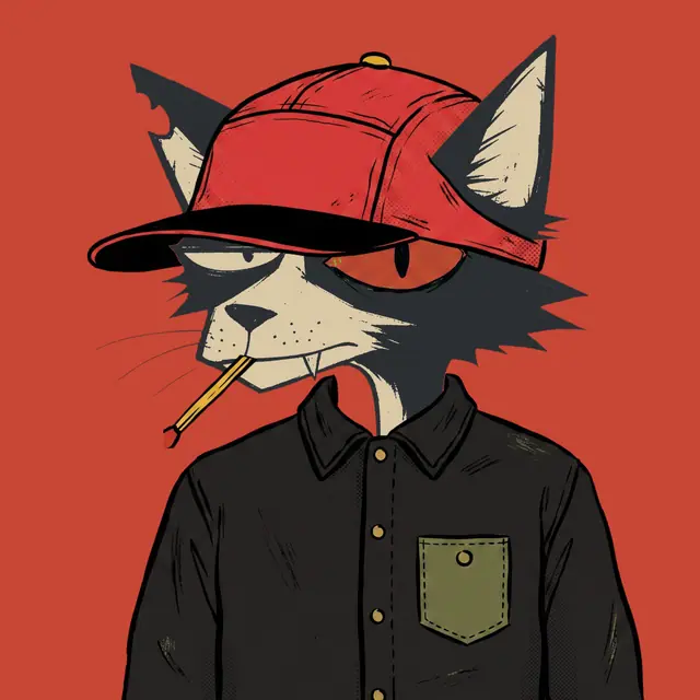 Broker #1718, a screenprinted alley cat.