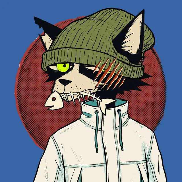 Broker #1725, a screenprinted alley cat.