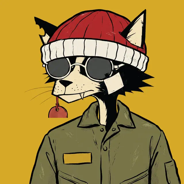 Broker #1736, a screenprinted alley cat.