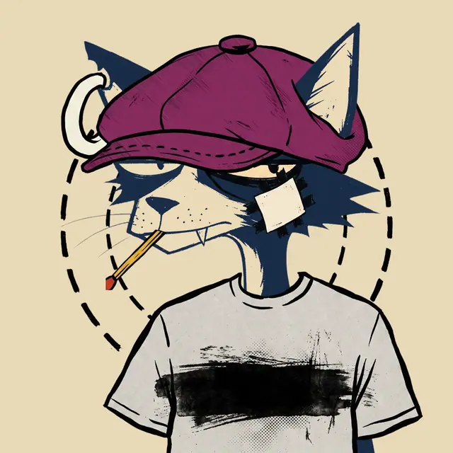 Broker #1741, a screenprinted alley cat.
