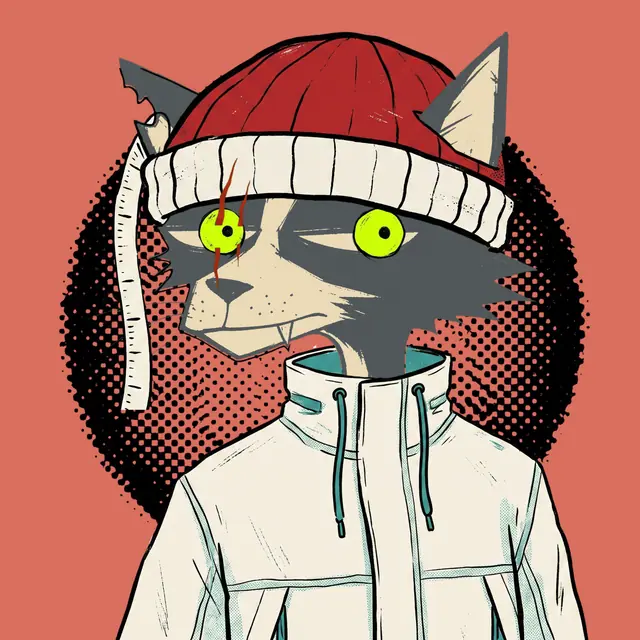 Broker #1744, a screenprinted alley cat.