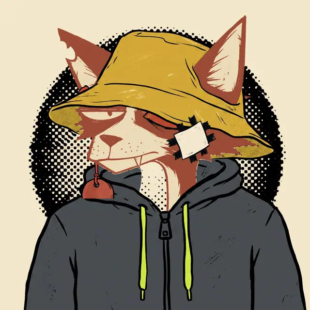 Broker #1747, a screenprinted alley cat.