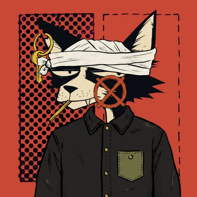 Broker #1752, a screenprinted alley cat.