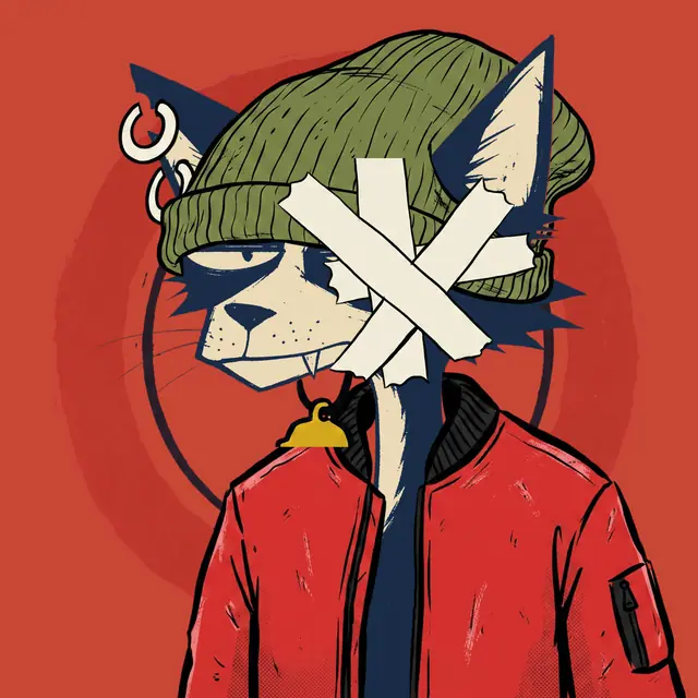 Broker #1759, a screenprinted alley cat.
