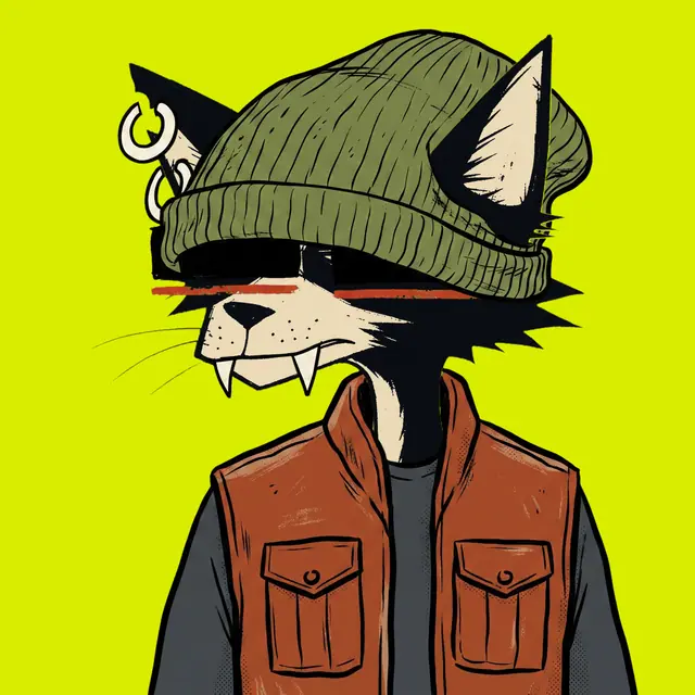 Broker #1761, a screenprinted alley cat.