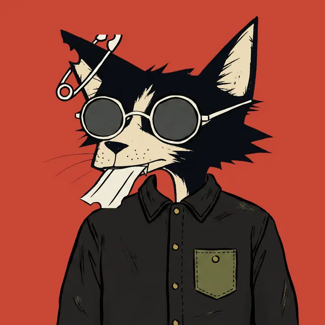Broker #0177, a screenprinted alley cat.