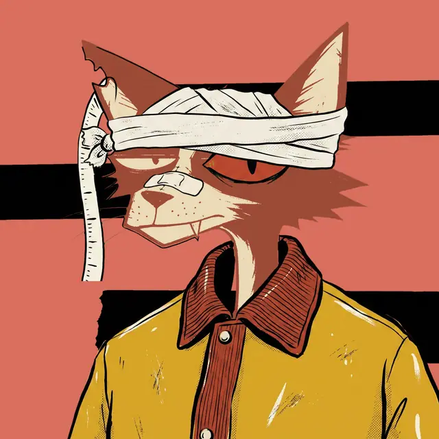 Broker #1772, a screenprinted alley cat.