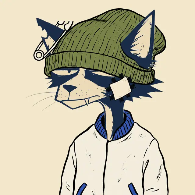 Broker #1774, a screenprinted alley cat.