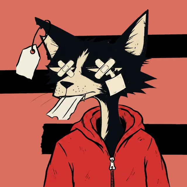 Broker #1775, a screenprinted alley cat.