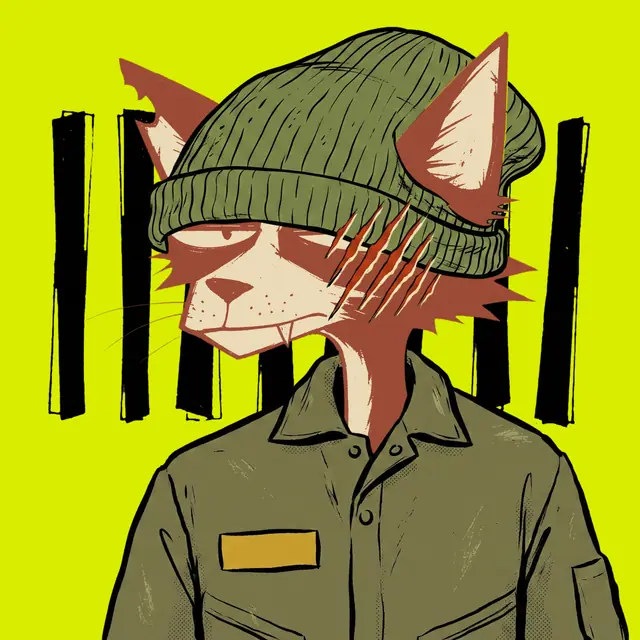 Broker #0178, a screenprinted alley cat.