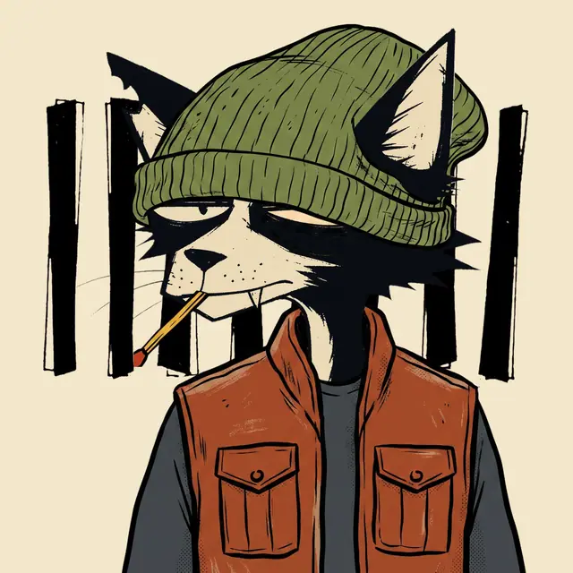 Broker #1781, a screenprinted alley cat.