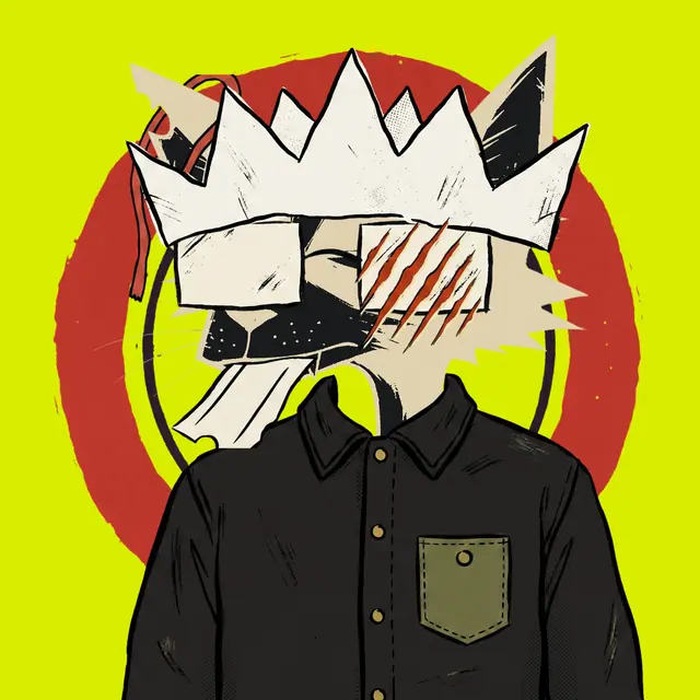 Broker #1782, a screenprinted alley cat.