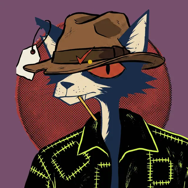 Broker #1785, a screenprinted alley cat.