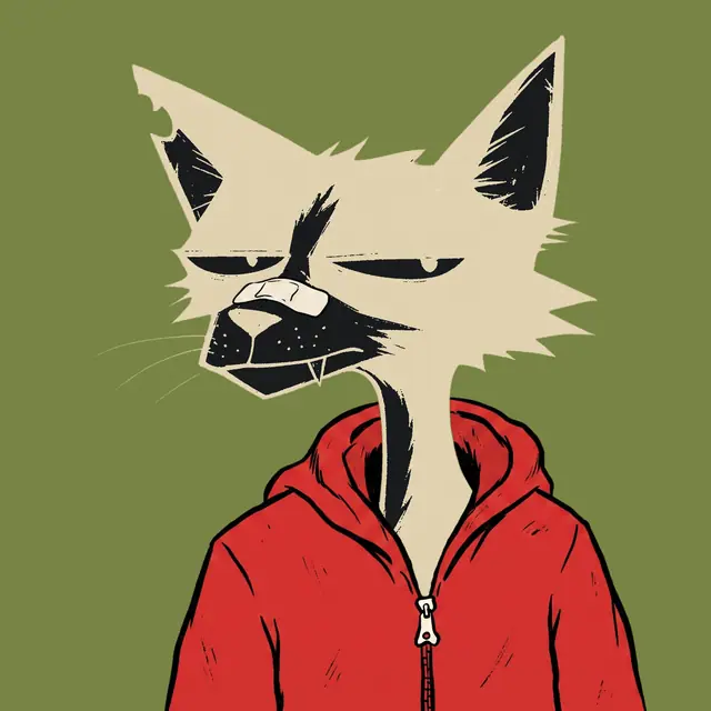 Broker #1796, a screenprinted alley cat.