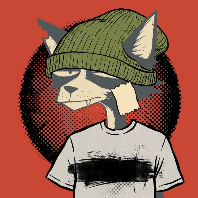 Broker #0180, a screenprinted alley cat.