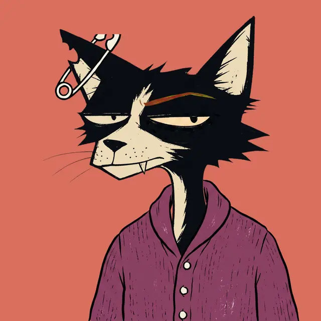 Broker #1802, a screenprinted alley cat.