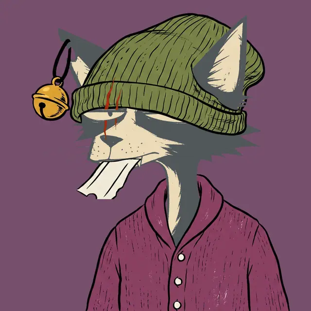 Broker #1804, a screenprinted alley cat.